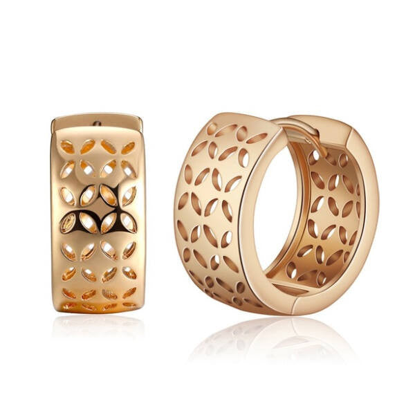 Táncoló levelek elit gold karika fülbevaló