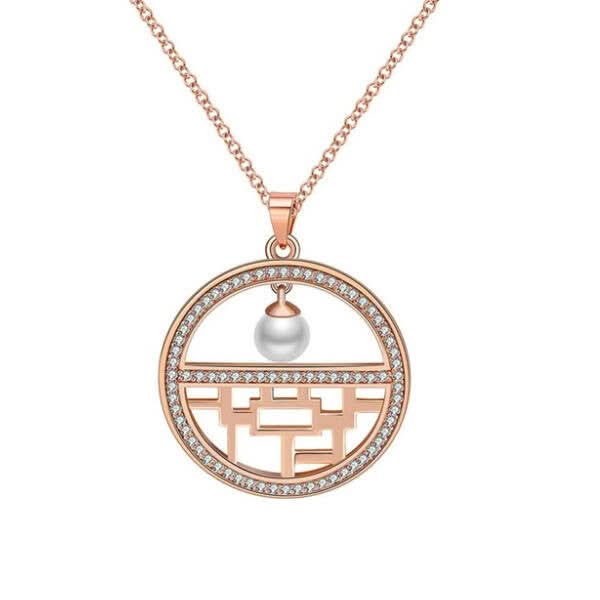 Luxury gyöngyös nyaklánc rosegold