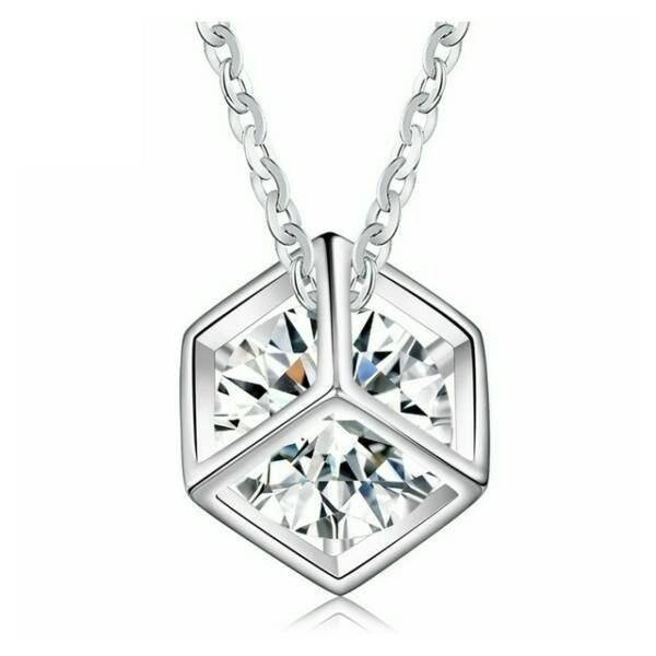 Smoon Luxury kocka mozgó Swarovski kristállyal nyaklánc