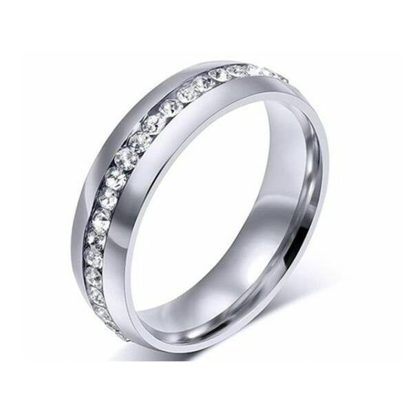 Nemesacél Smoon Luxury egysoros gyűrű whitegold