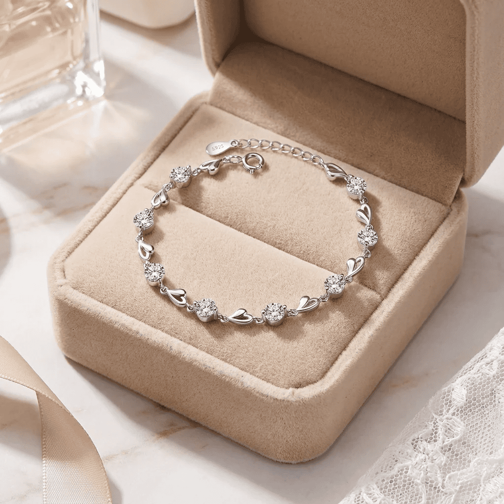 Ela női karkötő whitegold