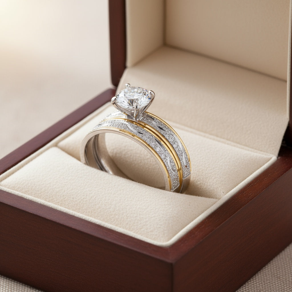 Marion dupla titánium gyűrű bicolor