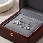 Ezüstös szitakötő fülbevaló