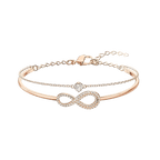 Végtelen és kerek kristály karkötő rosegold