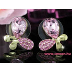 367 Pink pillangó beszúrós fülbevaló