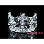 337 Korona egyedi köves gyűrű