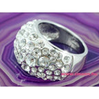 Sok köves Swarovski kristályos egyedi gyűrű