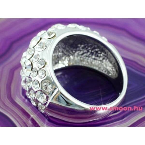 Sok köves Swarovski kristályos egyedi gyűrű