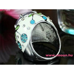 Cseresznyés gyűrű Swarovski kövekkel