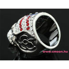 Koponya gyűrű Swarovski kristályokkal 0177