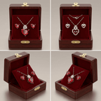 Constanza ékszer szett whitegold-piros