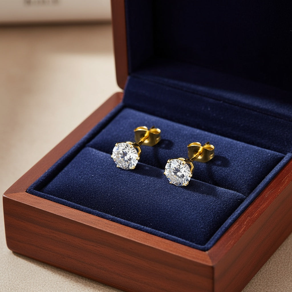 Donya pötty beszúrós fülbevaló gold