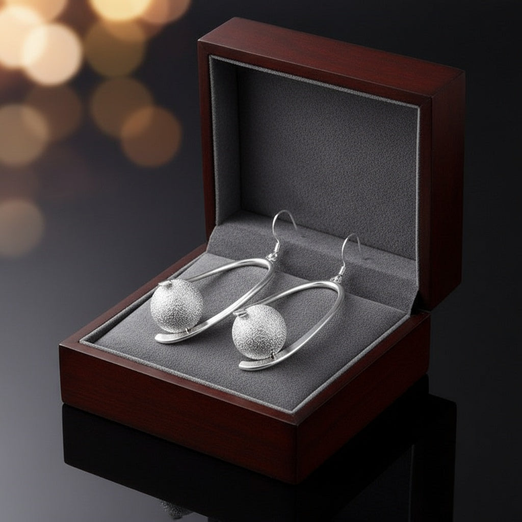 Lyna ezüstös női fülbevaló