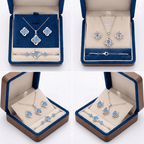 Carmelita ékszer szett whitegold-kék