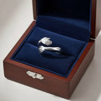 Ölelő kezek gyűrű whitegold (állítható méret)