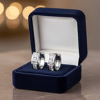 Leah négyzet kristályos fülbevaló whitegold