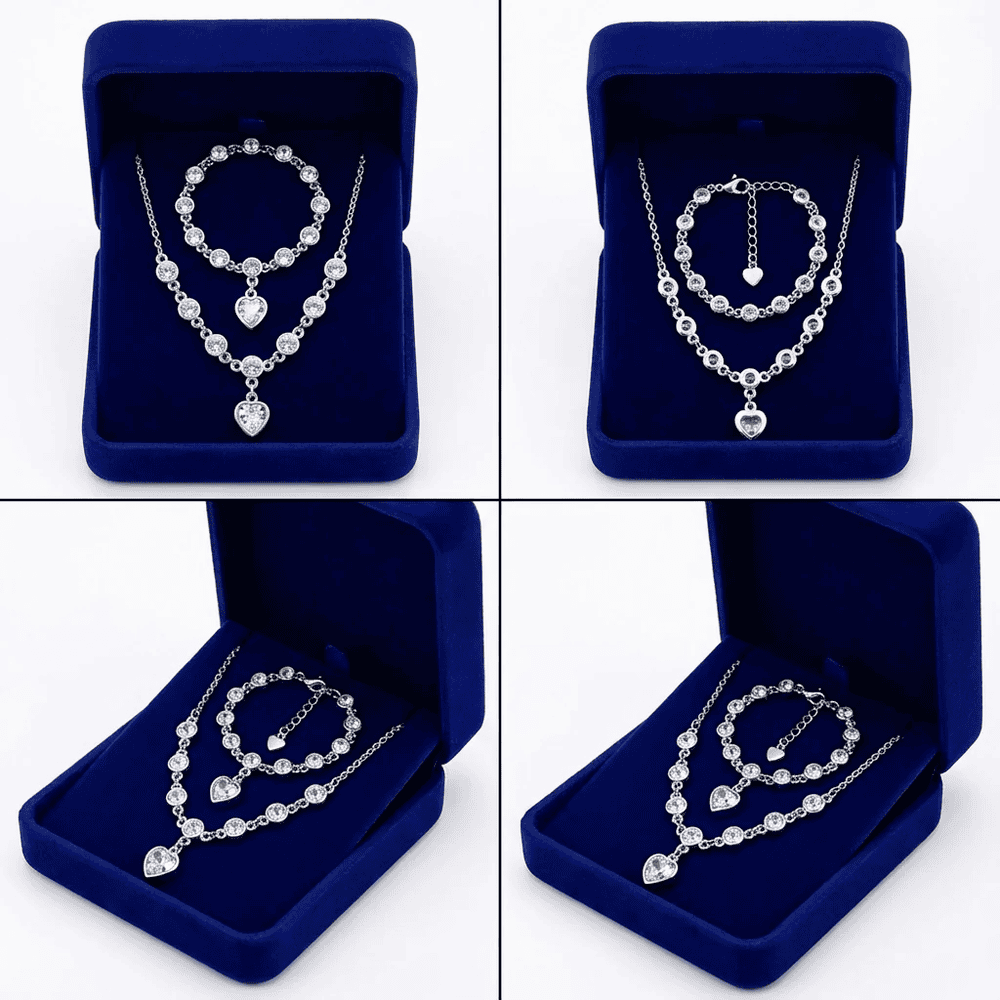 Elora női ékszer szett whitegold