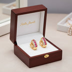 Letta színes vidám kis karika fülbevaló gold