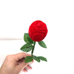 Rózsaszálban kristály fülbevaló