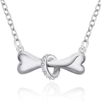 Kutyacsont ezüstös nyaklánc