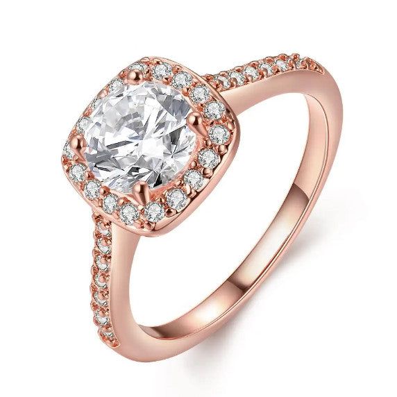 Dulce kristályos gyűrű rosegold