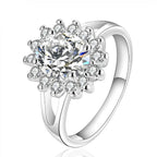 Anita ezüstös-kristályos női gyűrű