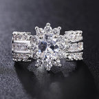 Estrella kristályos-ezüstös gyűrű