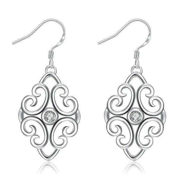 Gracia ezüstös fülbevaló