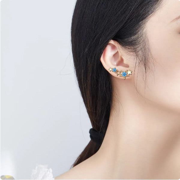 Adriana csillagok fülbevaló arany-kék