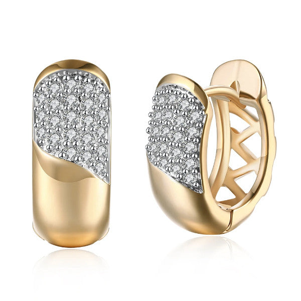 Aleyna csillogó kristályos fülbevaló gold