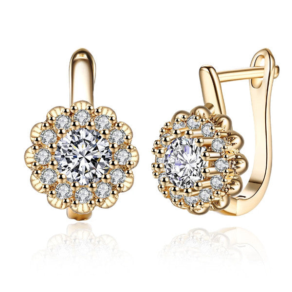 Alyssia kristályos női fülbevaló gold