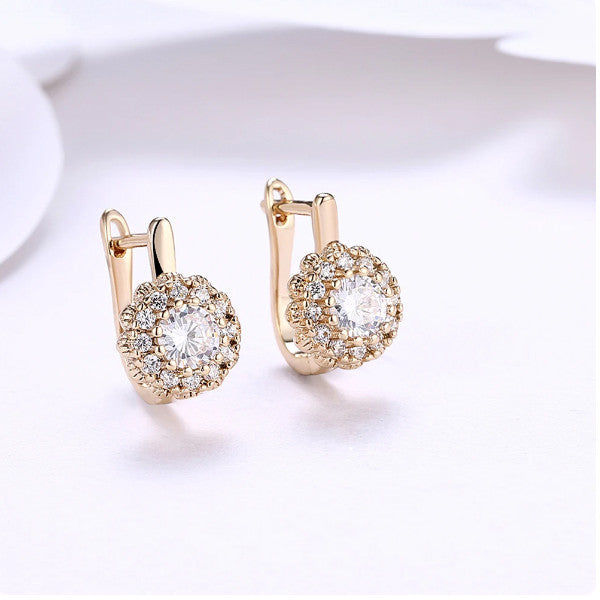 Alyssia kristályos női fülbevaló gold