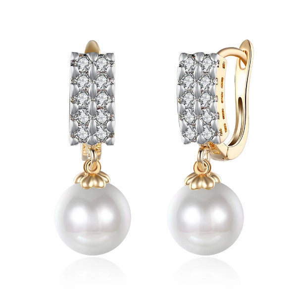 Gwenaelle kristályos fülbevaló gold