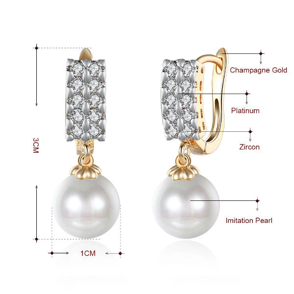 Gwenaelle kristályos fülbevaló gold