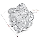 Aina ezüstös rózsa gyűrű (állítható méret)