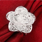 Aina ezüstös rózsa gyűrű (állítható méret)