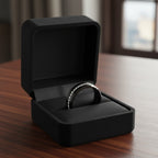 Kristálysor nemesacél gyűrű fekete