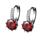 Aicha női fülbevaló whitegold-piros