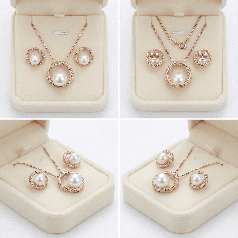 Smoon Vivara gyöngyös ékszer szett rosegold