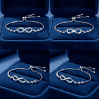 Kristályos végtelen karkötő whitegold