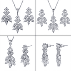 Alexa kristály ékszer szett whitegold