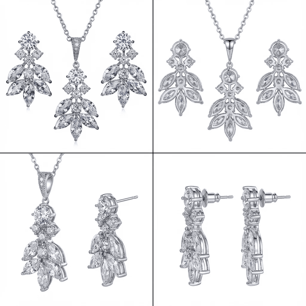 Alexa kristály ékszer szett whitegold