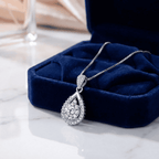 Elegáns csepp medálos nyaklánc whitegold