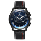 Sportos bőrszíjas férfi óra kék