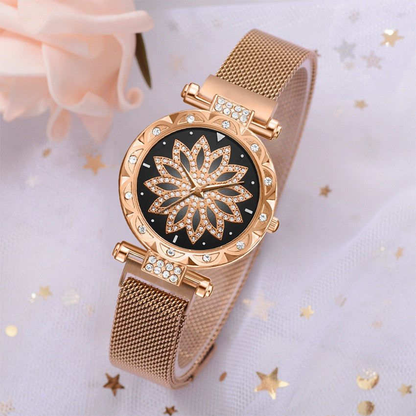 Maurizia csillogó női ékszeróra rosegold