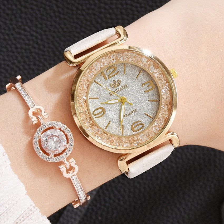 Cammeo Swarovski kristályos női óra karkötővel fehér