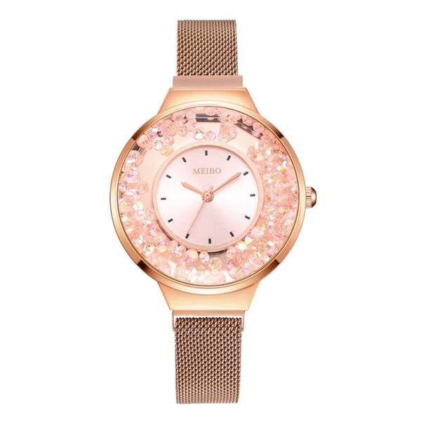 Speranza hálós fémszíjas női óra rosegold