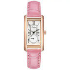 Rozalia bőrszíjas ékszeróra pink-rosegold