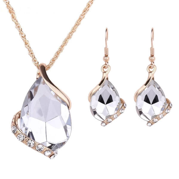 Rosalie kristály szett gold-white