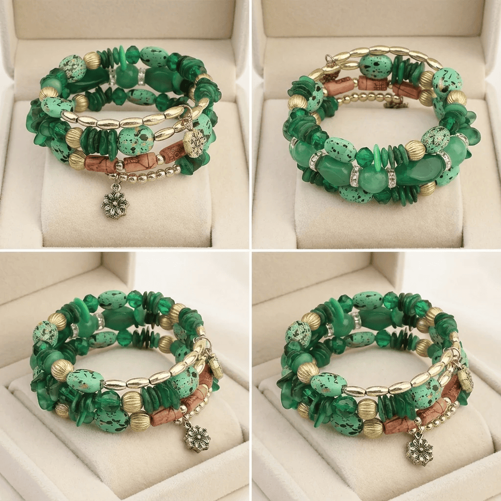 Emie női karkötő zöld